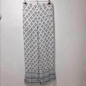 BCBGMaxazria high rise wide leg floral beachy BoHo Palazzo Pants Casual S